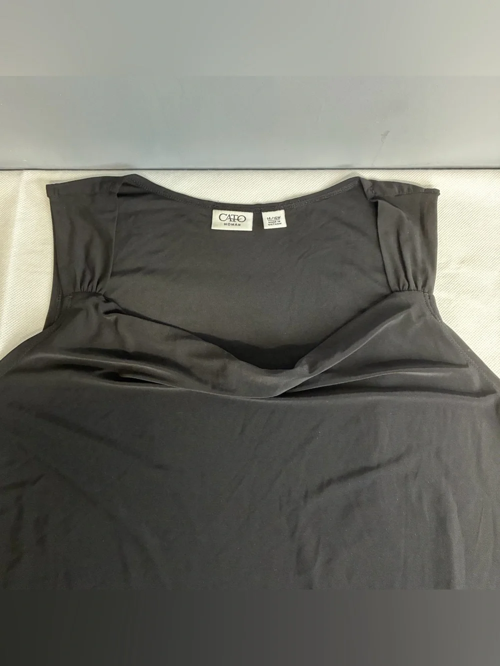 Cato Black Tank Top Women's Sz 14/16W Sleeveless Blouse